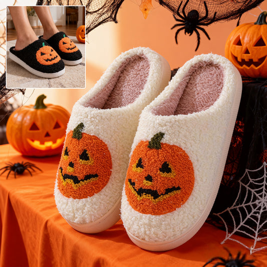 Halloween Pumpkin Slippers Warm Winter Slippers Men And Women