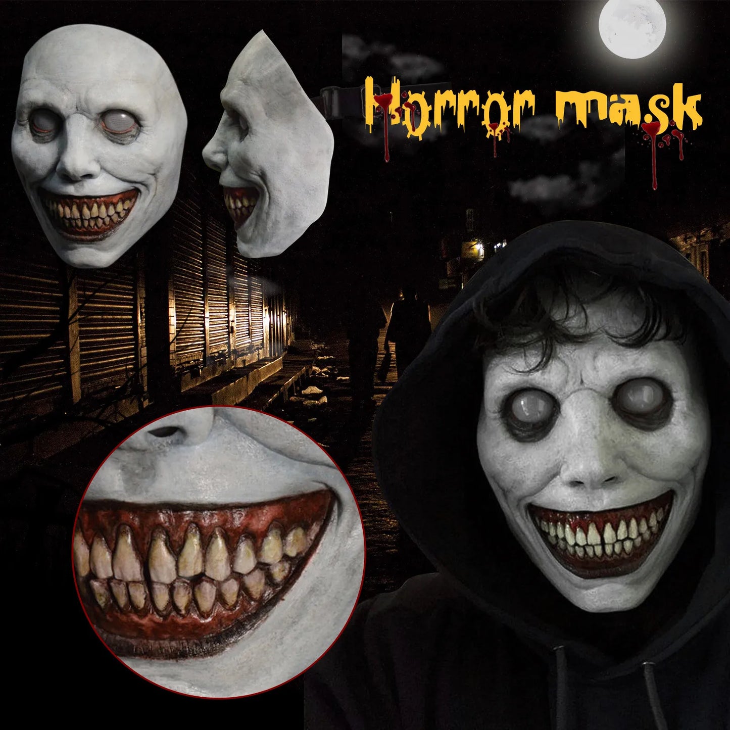 Creepy Halloween Mask,Smiling Demons,The Evil Cosplay Props