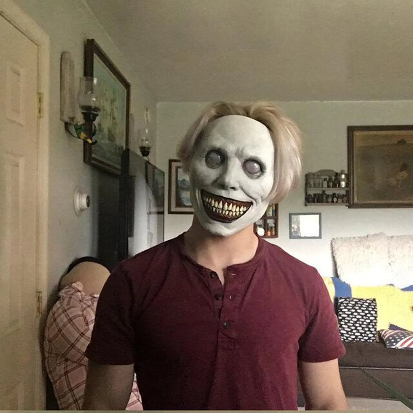 Creepy Halloween Mask,Smiling Demons,The Evil Cosplay Props