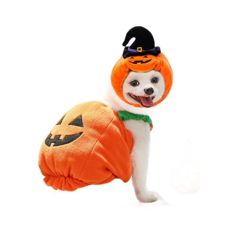 Halloween Pumpkin Vest For Dogs and Cats